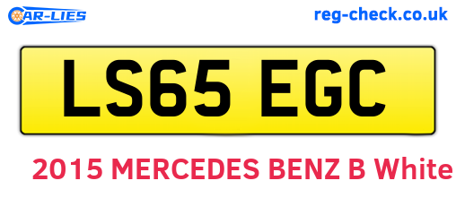 LS65EGC are the vehicle registration plates.