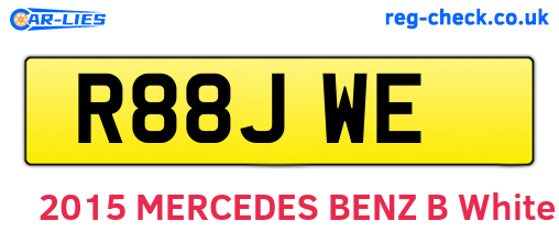 R88JWE are the vehicle registration plates.