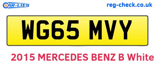 WG65MVY are the vehicle registration plates.