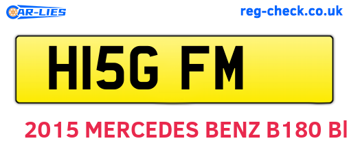 H15GFM are the vehicle registration plates.