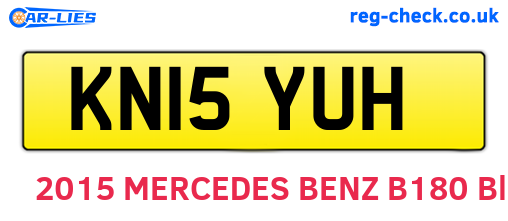 KN15YUH are the vehicle registration plates.