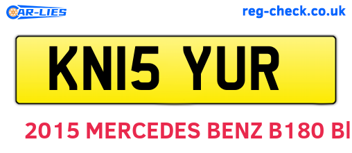 KN15YUR are the vehicle registration plates.