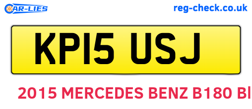 KP15USJ are the vehicle registration plates.
