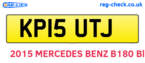 KP15UTJ are the vehicle registration plates.