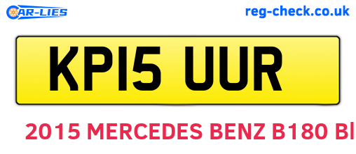 KP15UUR are the vehicle registration plates.