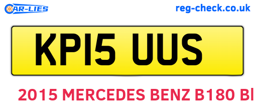 KP15UUS are the vehicle registration plates.