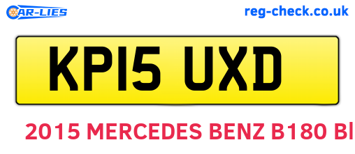 KP15UXD are the vehicle registration plates.