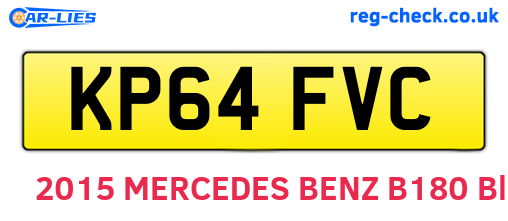 KP64FVC are the vehicle registration plates.