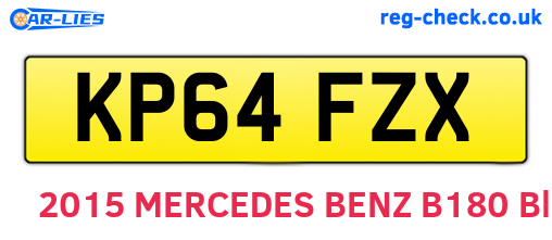 KP64FZX are the vehicle registration plates.