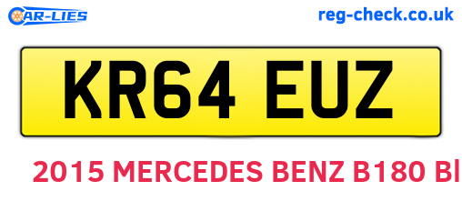 KR64EUZ are the vehicle registration plates.