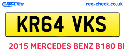 KR64VKS are the vehicle registration plates.