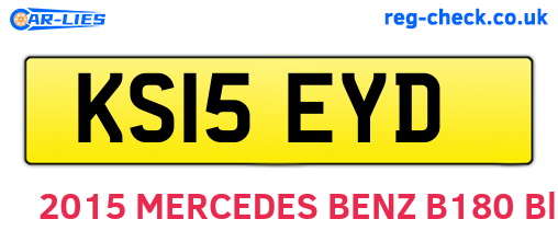 KS15EYD are the vehicle registration plates.