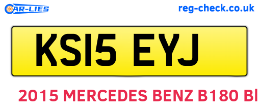 KS15EYJ are the vehicle registration plates.