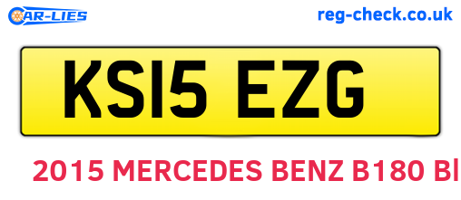 KS15EZG are the vehicle registration plates.