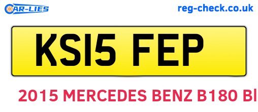 KS15FEP are the vehicle registration plates.