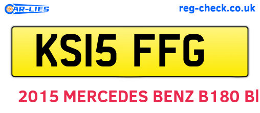 KS15FFG are the vehicle registration plates.