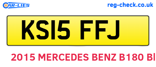 KS15FFJ are the vehicle registration plates.