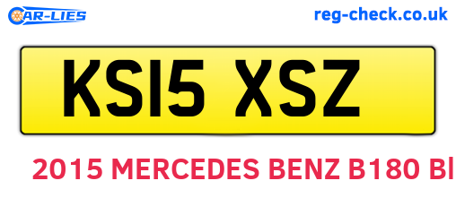 KS15XSZ are the vehicle registration plates.