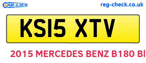 KS15XTV are the vehicle registration plates.