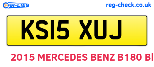 KS15XUJ are the vehicle registration plates.