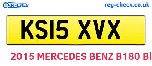 KS15XVX are the vehicle registration plates.
