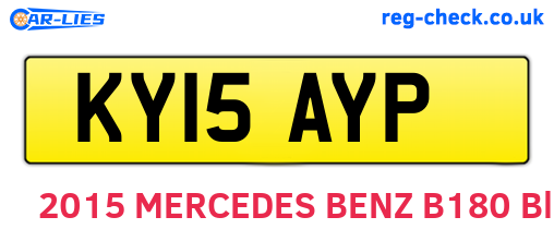KY15AYP are the vehicle registration plates.