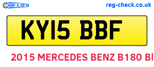 KY15BBF are the vehicle registration plates.