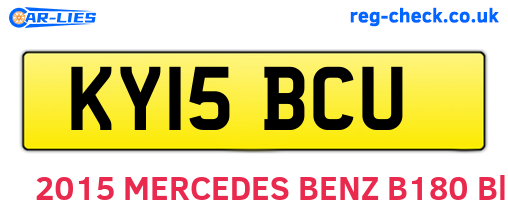 KY15BCU are the vehicle registration plates.