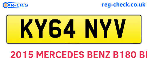 KY64NYV are the vehicle registration plates.