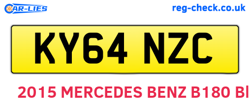 KY64NZC are the vehicle registration plates.