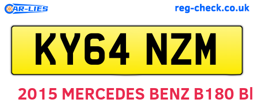 KY64NZM are the vehicle registration plates.