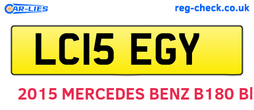 LC15EGY are the vehicle registration plates.