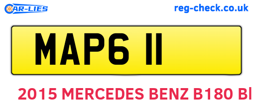 MAP611 are the vehicle registration plates.