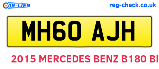MH60AJH are the vehicle registration plates.
