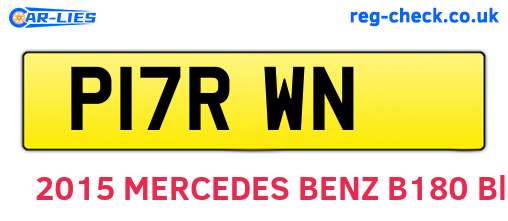 P17RWN are the vehicle registration plates.