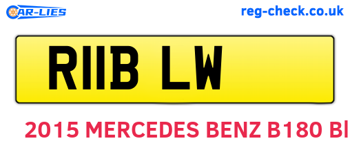 R11BLW are the vehicle registration plates.