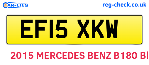 EF15XKW are the vehicle registration plates.