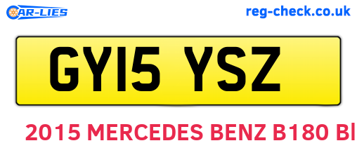 GY15YSZ are the vehicle registration plates.