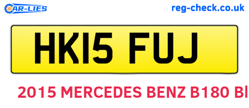HK15FUJ are the vehicle registration plates.