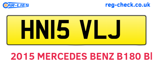 HN15VLJ are the vehicle registration plates.