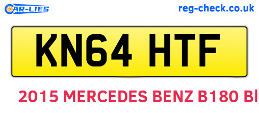 KN64HTF are the vehicle registration plates.