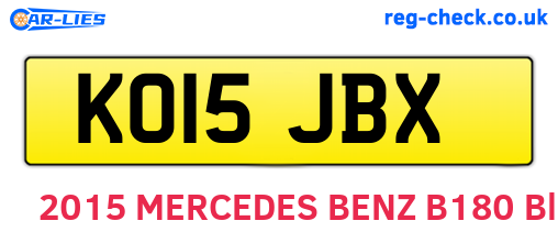 KO15JBX are the vehicle registration plates.