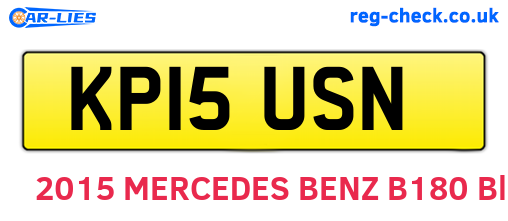 KP15USN are the vehicle registration plates.