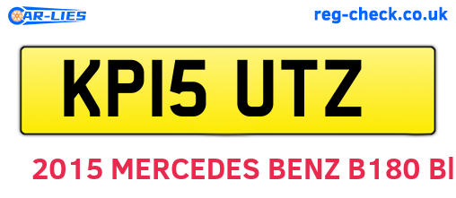 KP15UTZ are the vehicle registration plates.