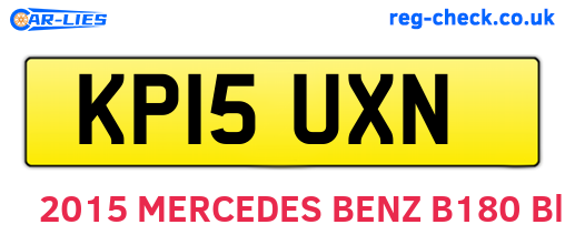 KP15UXN are the vehicle registration plates.