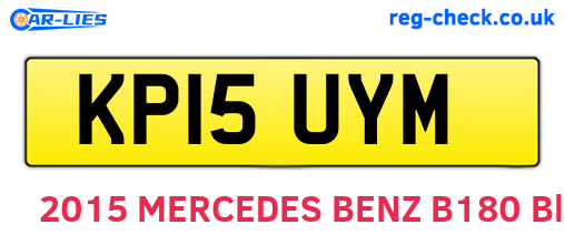 KP15UYM are the vehicle registration plates.