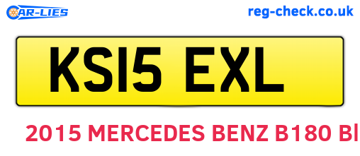 KS15EXL are the vehicle registration plates.