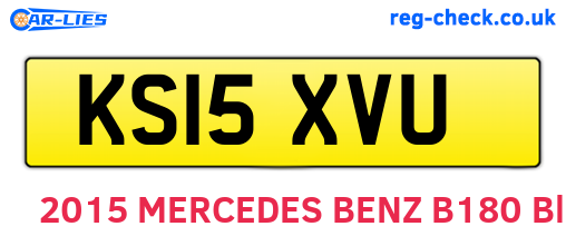 KS15XVU are the vehicle registration plates.