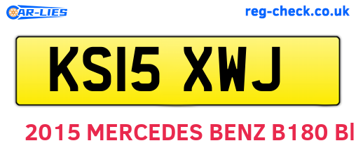 KS15XWJ are the vehicle registration plates.