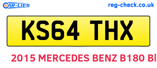 KS64THX are the vehicle registration plates.